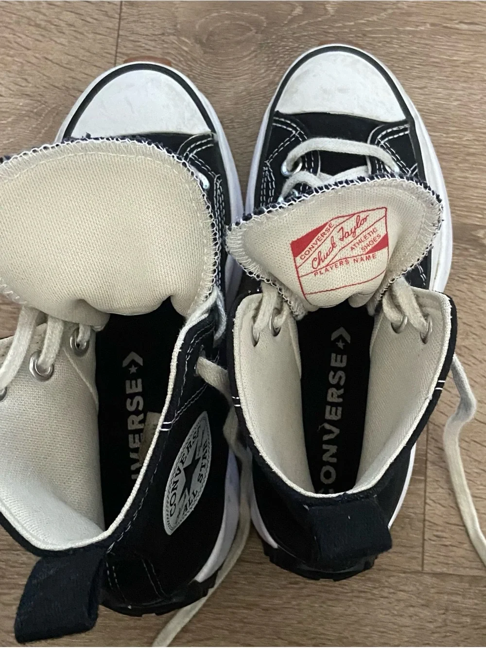 Black Converse Run Star Hike Platform Shoes (Size 5)